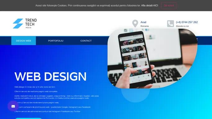 Design web Arad - Trend Tech Media - Preturi 2020