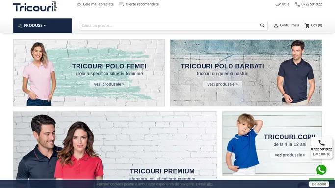 Tricouri polo femei, barbati, copii | Pret mic, calitate premium - TricouriPolo.ro