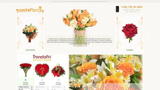 Trimite flori online * livrare flori in Bucuresti si Romania