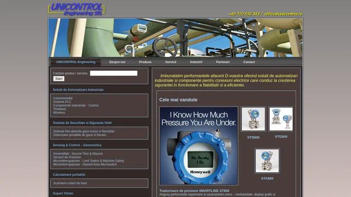 Automatizari Industriale, Securitatea si Siguranta Vietii, Senzoristica | UNICONTROL Engineering