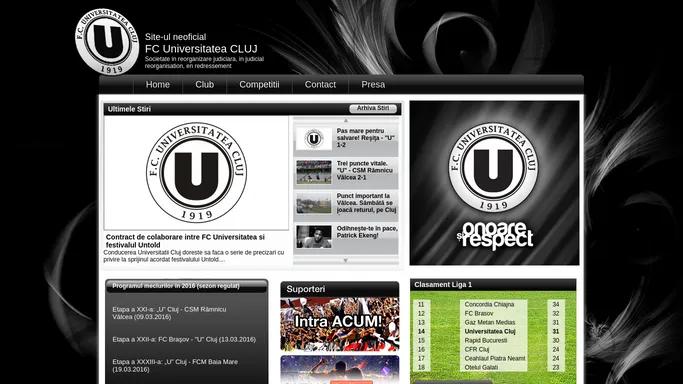 Universitatea Cluj - Site-ul neoficial echipei de fotbal FC Universitatea Cluj
