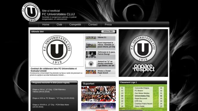 Universitatea Cluj - Site-ul neoficial echipei de fotbal FC Universitatea Cluj