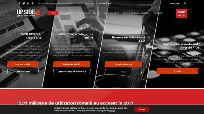 UPSIDE - Agentie de web design, promovare online si branding din Bucuresti