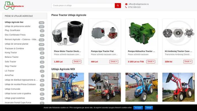 Piese Tractor si Utilaje Agricole. Magazin Online UtilajeTractor.ro