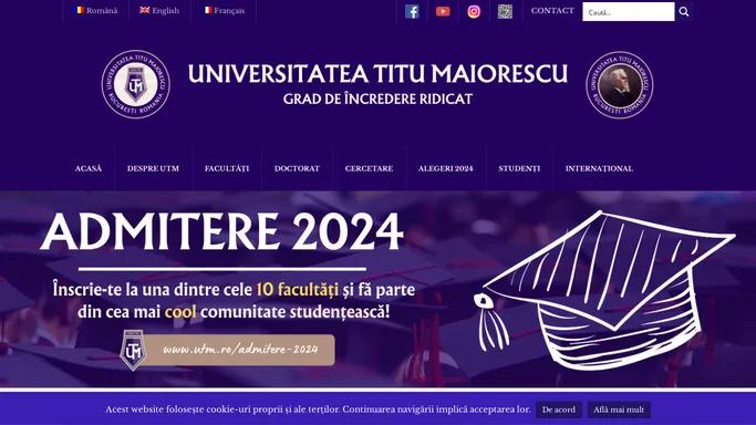 Universitatea Titu Maiorescu | Grad de incredere ridicat