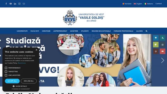 UVVG – Universitatea de Vest "Vasile Goldis" din Arad