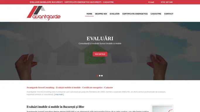 Avantgarde InvestConsulting - Evaluari imobiliare si Certificate energetice in Bucuresti