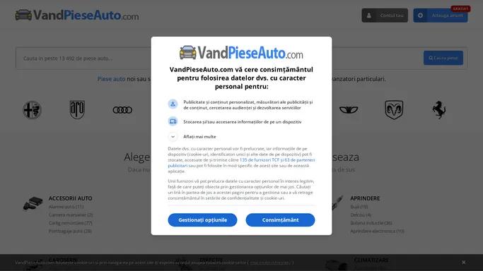 Anunturi Piese Auto · Piese Auto · VandPieseAuto.com