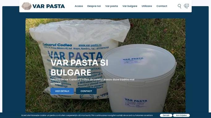 Fabrica de var Calcarul Codlea - Var pasta si var bulgare | Fabrica de var Calcarul Codlea din judetul Brasov duce traditia mai departe. Producem si livram var pasta si var bulgare. Var la galeata si la sac. pentru construcii, industrie, agricultura, horticultura, igienizare etc.