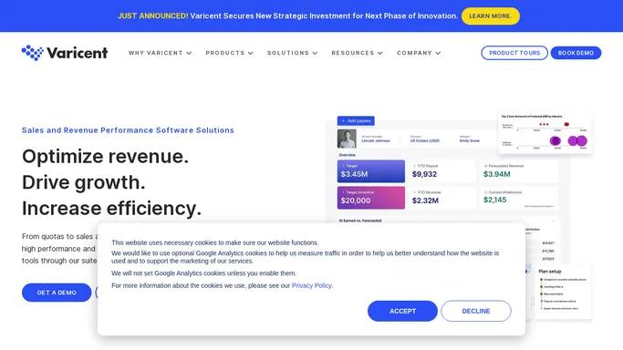 Sales and Revenue Performance Software Solutions | Varicent