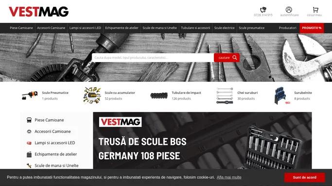 Magazin Online de Piese Camioane, Scule si Echipamente Service