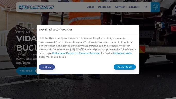 Vidanjare ecologica Bucuresti- Vidaj Activ Solution - Inchiriere toalete ecologice Bucuresti | Vidaj Activ Solution ofera servicii profesionale de vidanjare ecologica in Bucuresti, inclusiv desfundare canalizare si decolmatare. NOU! Servicii de inchiriere toalete ecologice Bucuresti