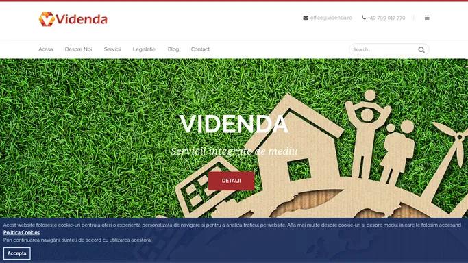 Videnda - Consultanta de mediu, gestiunea deseurilor, atingerea obiectivelor de reciclare