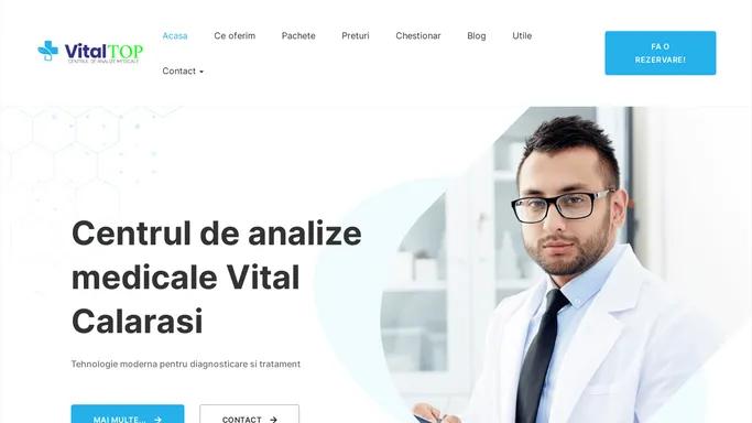 Laborator de analize Vital din Calarasi - site oficial