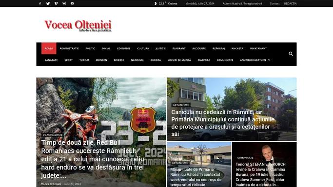 Vocea Olteniei | Ziar online de Dolj, Gorj, Mehedinti, Olt si Valcea