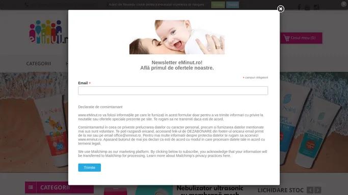 eMinut.ro|Magazin online de produse pentru bebe, copii si consumabile medicale - eMinut.ro