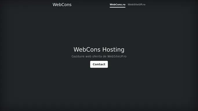 Webcons Hosting by WebSiteUP.ro