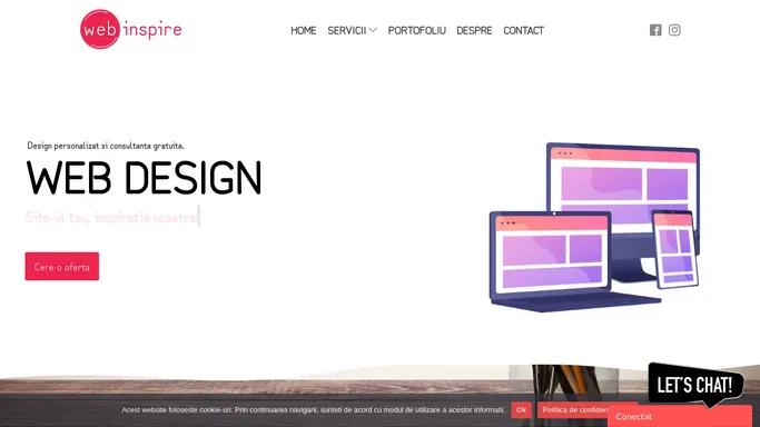 Realizare site web | webinspire.ro - Site-ul tau, inspiratia noastra