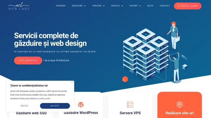 Gazduire web, Servere VPS, Servere dedicate, Realizare site prezentare - Weblabs.ro