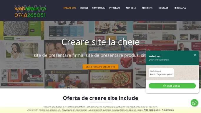 Creare site de la 2800 ron. Creare site la cheie.