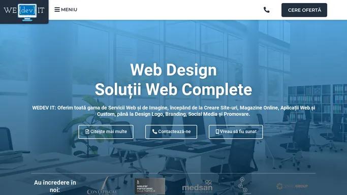 WEDEV | Solutii Complete: Servicii Web Design & Marketing