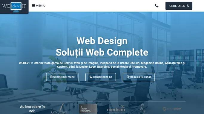 WEDEV IT – Web Design – Servicii Web Complete