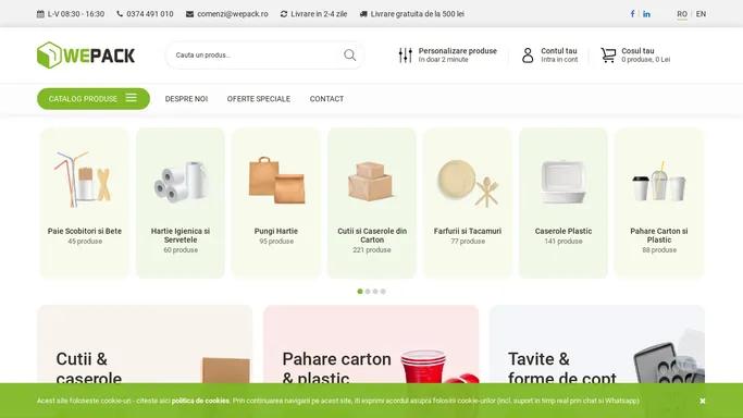 WePack - Ambalaje de Unica Folosinta pentru Industria Horeca