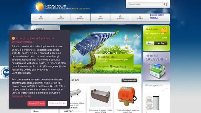 Panouri solare Westech, instalatii solare, accesorii, pompe de caldura