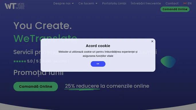 🥇 WeTranslate ➤ #1 Agentii Traduceri Online in Romania