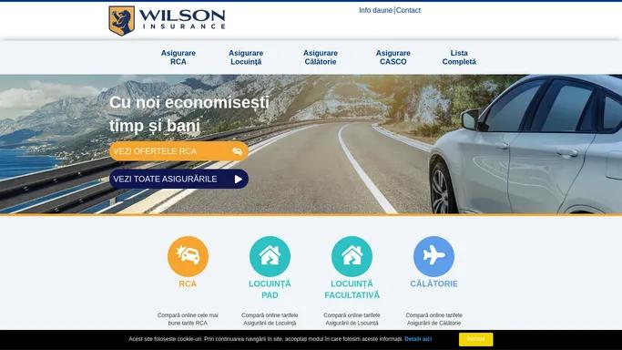 WilsonInsurance.ro - Broker Asigurari Online RCA, CASCO, Locuinta, Calatorie