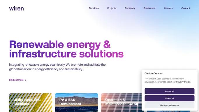 Solar energy park construction and engineering company