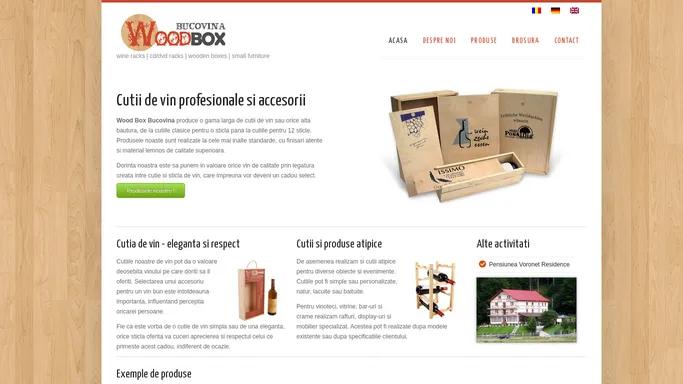 Wood Box Bucovina - SC Nemtoi SRL - Producator cutii de vin