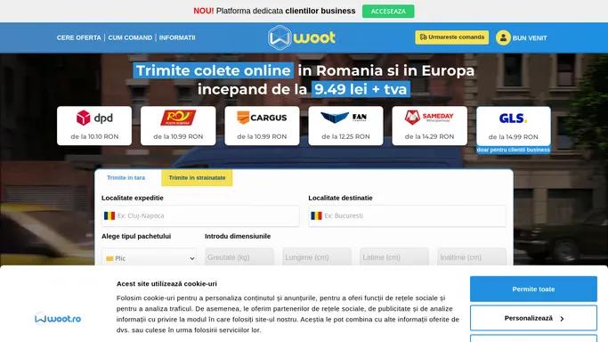 woot.ro - trimite colete online in Romania si in Europa