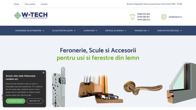Scule si Accesorii pentru usi si ferestre din lemn | Wtech