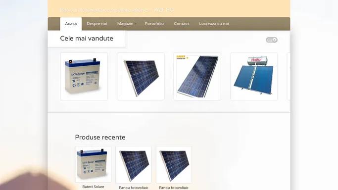 Panouri fotovoltaice si solare ieftine - WZF.RO -