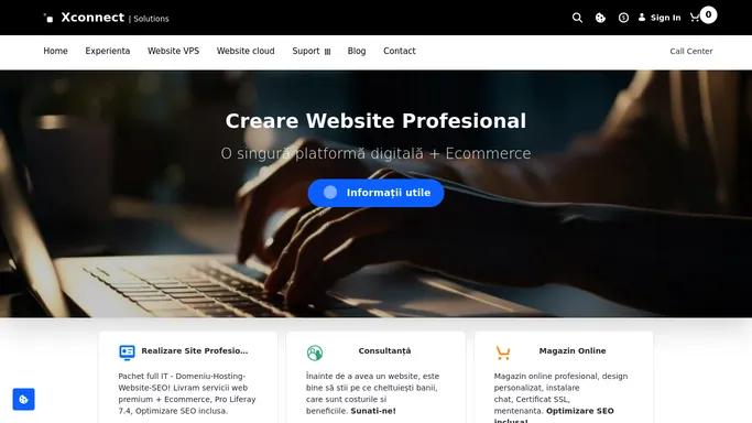 Creare site profesional | Realizare site la cheie - Xconnect