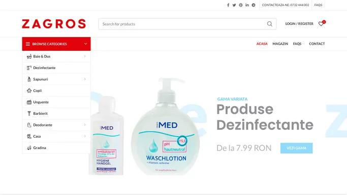 Zagros Timisoara - Distribuitor produse dezinfectante si detergenti