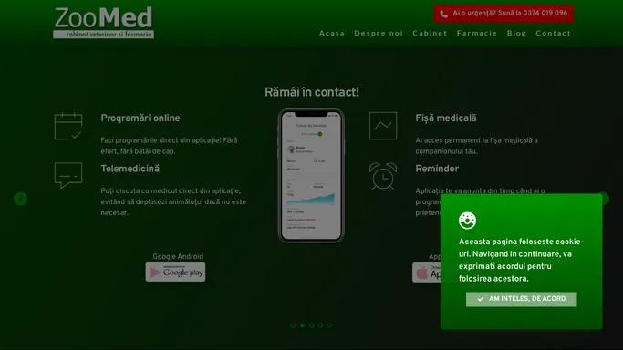 Prima pagina - Cabinet veterinar ZooMed - Cabinet veterinar si farmacie