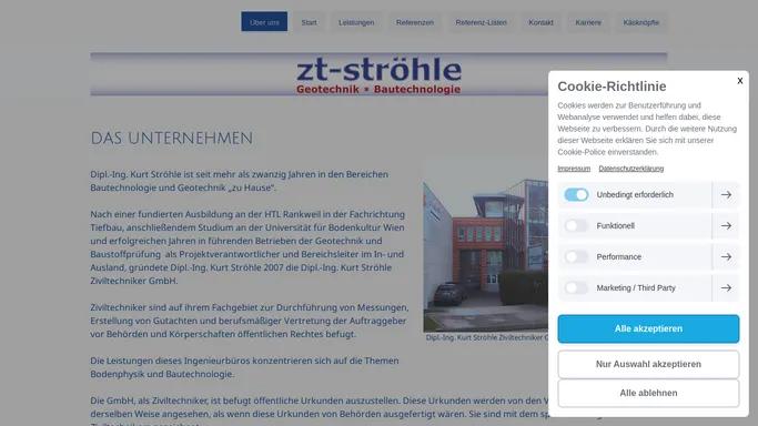 Start - Strohle, Partner der Bauwirtschaft, Geotechnik, Bautechnologie