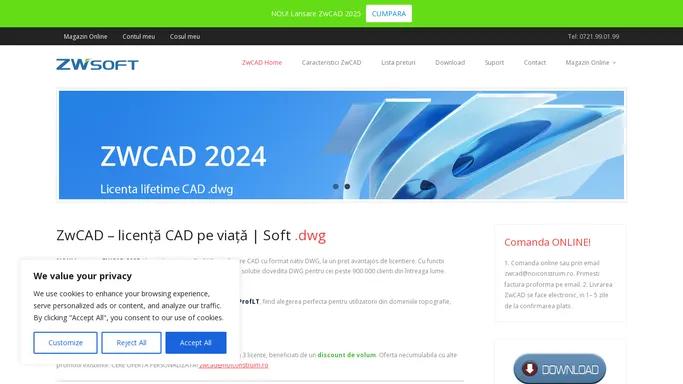 ZwCAD Romania - licente lifetime CAD. Compatibil AutoCAD dwg