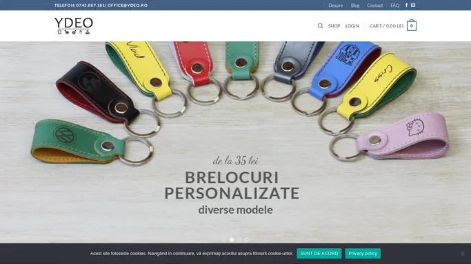 Ydeo - accesorii personalizate din piele naturala