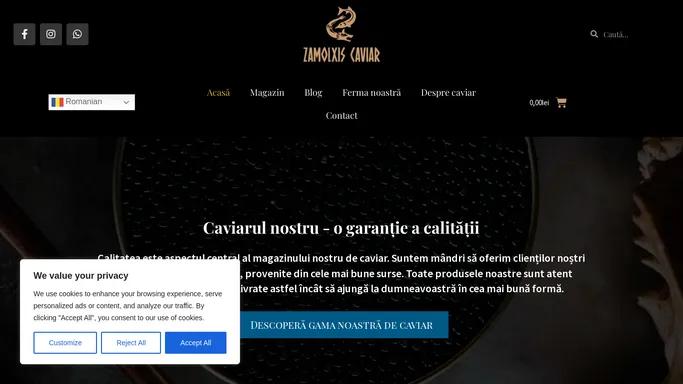 Zamolxis Caviar® - Caviar de sturion produs in Romania