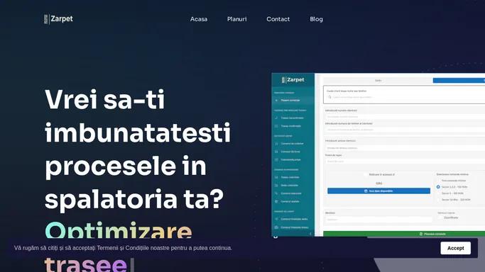 Zarpet - Software de management a spalatoriilor de covoare si haine