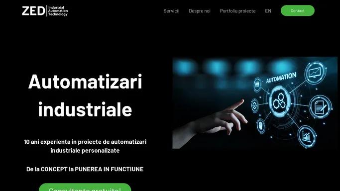 Acasa - ZED Automatizari Industriale - Proiectare pentru industrie