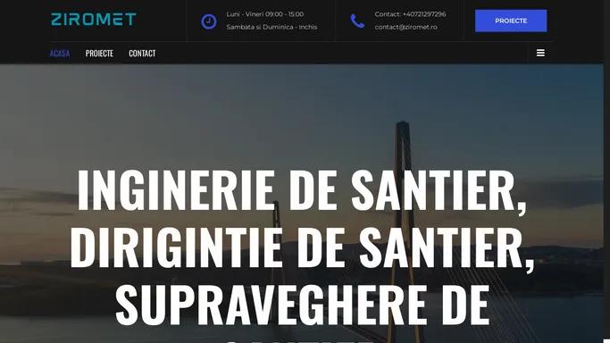 Ziromet SRL – Servicii de dirigintie si supervizare