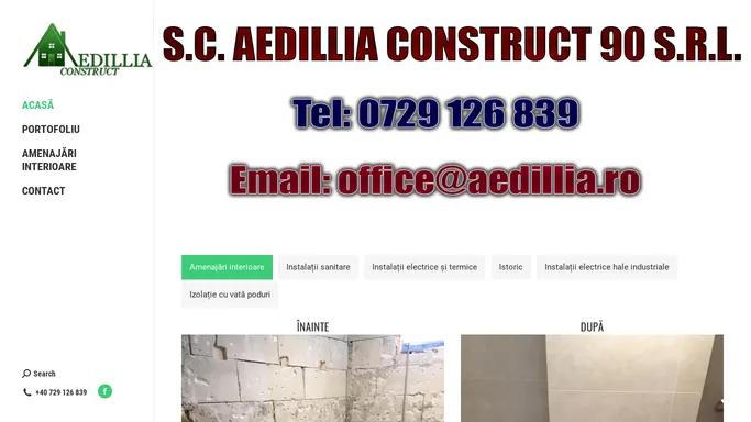 S.C. AEDILLIA CONSTRUCT 90 S.R.L. – S.C. AEDILLIA CONSTRUCT 90 S.R.L.