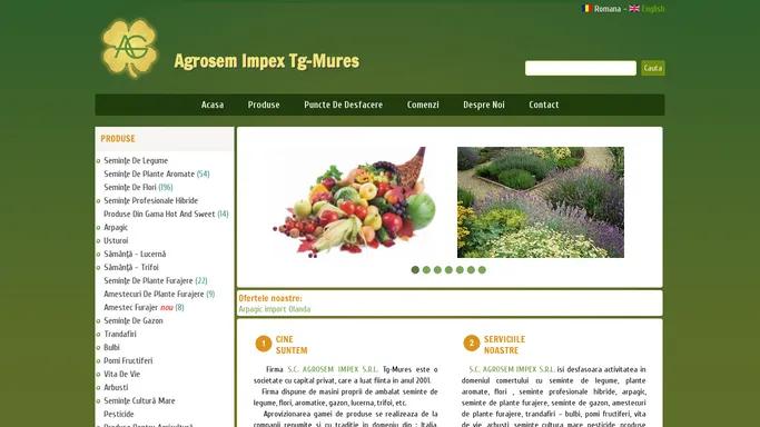 S.C. AGROSEM IMPEX S.R.L. Tirgu Mures - comert cu seminte si produse pentru agricultura