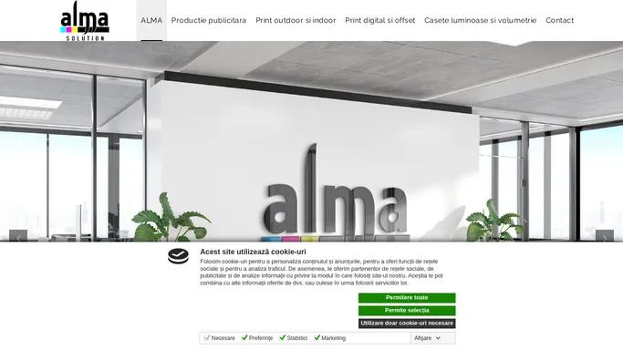 ALMA TOTAL SOLUTIONS - Productie publicitara | Print digital si offset