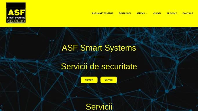 ASF SMART SYSTEMS – servicii instalare sisteme