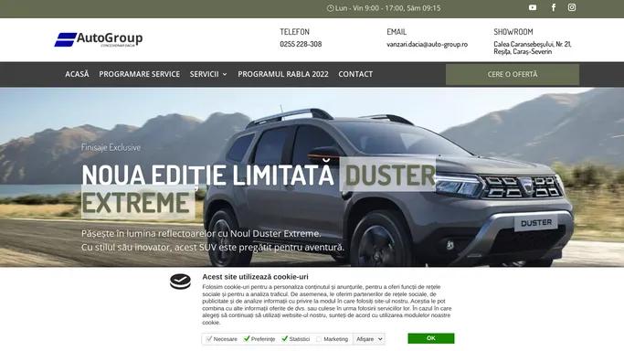 Auto Group – Vanzari Dacia si Service Multimarca - Vanzari autoturisme noi Dacia, piese si componente auto, Service Auto Multimarca.